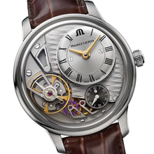 Laden Sie das Bild in den Galerie-Viewer, Maurice Lacroix Masterpiece Gravity MP6118-SS001-115-1 Automatik Herren-Armbanduhr Swiss Made Manufaktur-Kaliber ML-230 Saphirglas Krokolederband braun NEU OVP. mit Box Papiere Anleitung 2 Jahre Hersteller-Garantie