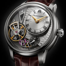 Laden Sie das Bild in den Galerie-Viewer, Maurice Lacroix Masterpiece Gravity MP6118-SS001-115-1 Automatik Herren-Armbanduhr Swiss Made Manufaktur-Kaliber ML-230 Saphirglas Krokolederband braun NEU OVP. mit Box Papiere Anleitung 2 Jahre Hersteller-Garantie