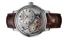 Laden Sie das Bild in den Galerie-Viewer, Maurice Lacroix Masterpiece Gravity MP6118-SS001-115-1 Automatik Herren-Armbanduhr Swiss Made Manufaktur-Kaliber ML-230 Saphirglas Krokolederband braun NEU OVP. mit Box Papiere Anleitung 2 Jahre Hersteller-Garantie