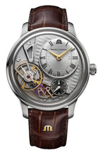 Laden Sie das Bild in den Galerie-Viewer, Maurice Lacroix Masterpiece Gravity MP6118-SS001-115-1 Automatik Herren-Armbanduhr Swiss Made Manufaktur-Kaliber ML-230 Saphirglas Krokolederband braun NEU OVP. mit Box Papiere Anleitung 2 Jahre Hersteller-Garantie