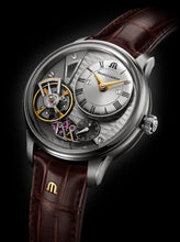 Laden Sie das Bild in den Galerie-Viewer, Maurice Lacroix Masterpiece Gravity MP6118-SS001-115-1 Automatik Herren-Armbanduhr Swiss Made Manufaktur-Kaliber ML-230 Saphirglas Krokolederband braun NEU OVP. mit Box Papiere Anleitung 2 Jahre Hersteller-Garantie