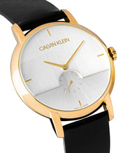 Laden Sie das Bild in den Galerie-Viewer, Calvin Klein Established Herren-Armbanduhr K9H2X5C6 | Swiss Made | Gold Lederband schwarz | UVP 299,00 € | NEU und OVP. mit Box, Papiere, Anleitung, Garantiekarte | 2 Jahre Hersteller-Garantie