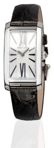 Maurice Lacroix Fiaba Rectangulaire FA2164-SS001-113 Damen-Armbanduhr Lederband Zifferblatt silber Saphirglas Swiss Made NEU OVP. mit Box Papiere 2 Jahre Hersteller-Garantie