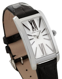 Maurice Lacroix Fiaba Rectangulaire FA2164-SS001-113 Damen-Armbanduhr Lederband Zifferblatt silber Saphirglas Swiss Made NEU OVP. mit Box Papiere 2 Jahre Hersteller-Garantie