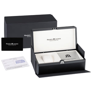 Maurice Lacroix Masterpiece Embrace Manufaktur | MP6068-SS001-430-1 | Damen-Armbanduhr | Automatik | Schweizer Kaliber | Saphirglas | Aventurinblaues Zifferblatt mit Diamanten | Lederband blau | NEU OVP. mit Box & Garantiekarte