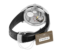 Laden Sie das Bild in den Galerie-Viewer, Maurice Lacroix Masterpiece Manufactur Double Rétrograde MP7218-SS001-110 Herrenuhr mit Handaufzug Swiss Made Saphirglas Faltschließe Krokolederband schwarz NEU OVP. mit Box Papiere 2 Jahre Hersteller-Garantie