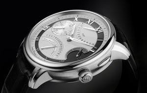 Maurice Lacroix Masterpiece Manufactur Double Rétrograde MP7218-SS001-110 Herrenuhr mit Handaufzug Swiss Made Saphirglas Faltschließe Krokolederband schwarz NEU OVP. mit Box Papiere 2 Jahre Hersteller-Garantie
