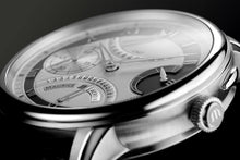 Laden Sie das Bild in den Galerie-Viewer, Maurice Lacroix Masterpiece Manufactur Double Rétrograde MP7218-SS001-110 Herrenuhr mit Handaufzug Swiss Made Saphirglas Faltschließe Krokolederband schwarz NEU OVP. mit Box Papiere 2 Jahre Hersteller-Garantie