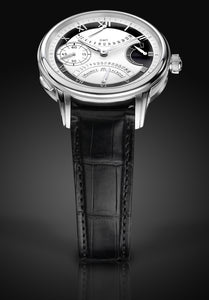 Maurice Lacroix Masterpiece Manufactur Double Rétrograde MP7218-SS001-110 Herrenuhr mit Handaufzug Swiss Made Saphirglas Faltschließe Krokolederband schwarz NEU OVP. mit Box Papiere 2 Jahre Hersteller-Garantie