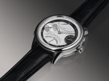 Laden Sie das Bild in den Galerie-Viewer, Maurice Lacroix Masterpiece Manufactur Double Rétrograde MP7218-SS001-110 Herrenuhr mit Handaufzug Swiss Made Saphirglas Faltschließe Krokolederband schwarz NEU OVP. mit Box Papiere 2 Jahre Hersteller-Garantie