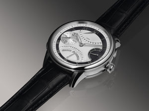 Maurice Lacroix Masterpiece Manufactur Double Rétrograde MP7218-SS001-110 Herrenuhr mit Handaufzug Swiss Made Saphirglas Faltschließe Krokolederband schwarz NEU OVP. mit Box Papiere 2 Jahre Hersteller-Garantie