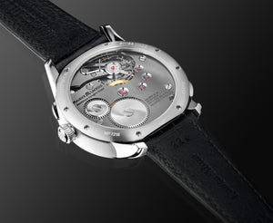 Maurice Lacroix Masterpiece Manufactur Double Rétrograde MP7218-SS001-110 Herrenuhr mit Handaufzug Swiss Made Saphirglas Faltschließe Krokolederband schwarz NEU OVP. mit Box Papiere 2 Jahre Hersteller-Garantie