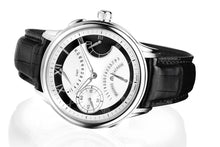 Laden Sie das Bild in den Galerie-Viewer, Maurice Lacroix Masterpiece Manufactur Double Rétrograde MP7218-SS001-110 Herrenuhr mit Handaufzug Swiss Made Saphirglas Faltschließe Krokolederband schwarz NEU OVP. mit Box Papiere 2 Jahre Hersteller-Garantie