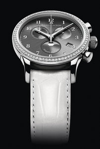 Maurice Lacroix Les Classiques Phases de Lune | LC1087-SD501-820-1 | Damen-Armbanduhr mit 72 Diamanten | Swiss Made | Saphirglas | Weißes Lederband | NEU OVP. mit Box | Papiere | 2 Jahre Hersteller-Garantie