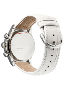 Maurice Lacroix Les Classiques Phases de Lune | LC1087-SD501-820-1 | Damen-Armbanduhr mit 72 Diamanten | Swiss Made | Saphirglas | Weißes Lederband | NEU OVP. mit Box | Papiere | 2 Jahre Hersteller-Garantie
