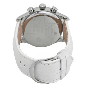 Maurice Lacroix Les Classiques Phases de Lune | LC1087-SD501-820-1 | Damen-Armbanduhr mit 72 Diamanten | Swiss Made | Saphirglas | Weißes Lederband | NEU OVP. mit Box | Papiere | 2 Jahre Hersteller-Garantie