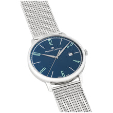 Laden Sie das Bild in den Galerie-Viewer, Maurice Lacroix Eliros Date BLUE EL1118-SS002-420-2 | Herren-Armbanduhr | Swiss Made | Saphirglas Milanaise-Edelstahlband Blaues Zifferblatt | NEU OVP mit Box &amp; Papiere | 2 Jahre Hersteller-Garantie