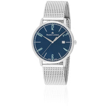 Laden Sie das Bild in den Galerie-Viewer, Maurice Lacroix Eliros Date BLUE EL1118-SS002-420-2 | Herren-Armbanduhr | Swiss Made | Saphirglas Milanaise-Edelstahlband Blaues Zifferblatt | NEU OVP mit Box &amp; Papiere | 2 Jahre Hersteller-Garantie