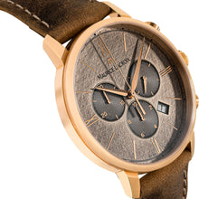 Laden Sie das Bild in den Galerie-Viewer, Maurice Lacroix Eliros Date Chronograph EL1098-PVP01-210-1 Herren-Armbanduhr Gold anthrazit Lederband braun NEU OVP. mit Box Papiere 2 Jahre Hersteller-Garantie