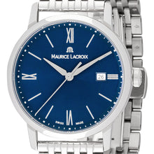 Laden Sie das Bild in den Galerie-Viewer, Maurice Lacroix Eliros Date EL1094-SS002-410-1 | Damenuhr Blau | Swiss Made Quarz | Edelstahlband Saphirglas | NEU