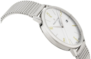 Maurice Lacroix Eliros Date GREEN Herren-Armbanduhr EL1118-SS002-120 Milanaise-Edelstahlband Zifferblatt weiß/grün Saphirglas Swiss Made NEU OVP. mit Box Papiere 2 Jahre Hersteller-Garantie
