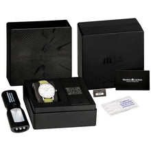 Laden Sie das Bild in den Galerie-Viewer, Maurice Lacroix Eliros Date GREEN Herren-Armbanduhr EL1118-SS001-120 Lederband grün Zifferblatt weiß/grün Saphirglas Swiss Made NEU OVP. mit Box Papiere 2 Jahre Hersteller-Garantie