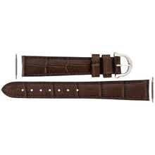 Laden Sie das Bild in den Galerie-Viewer, Maurice Lacroix Les Classiques Lederband braun oder schwarz Breite 15 mm mit Dornschließe Krokoledermaserung NEU OVP. 2 Jahre Garantie