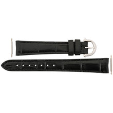 Laden Sie das Bild in den Galerie-Viewer, Maurice Lacroix Les Classiques Lederband braun oder schwarz Breite 15 mm mit Dornschließe Krokoledermaserung NEU OVP. 2 Jahre Garantie