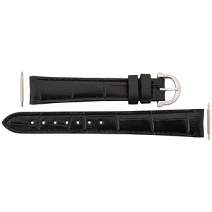 Maurice Lacroix Les Classiques Lederband braun oder schwarz Breite 15 mm mit Dornschließe Krokoledermaserung NEU OVP. 2 Jahre Garantie