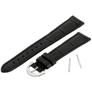 Maurice Lacroix Les Classiques Lederband braun oder schwarz Breite 15 mm mit Dornschließe Krokoledermaserung NEU OVP. 2 Jahre Garantie