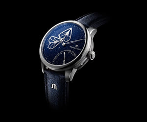 Maurice Lacroix Masterpiece Embrace Manufaktur | MP6068-SS001-430-1 | Damen-Armbanduhr | Automatik | Schweizer Kaliber | Saphirglas | Aventurinblaues Zifferblatt mit Diamanten | Lederband blau | NEU OVP. mit Box & Garantiekarte