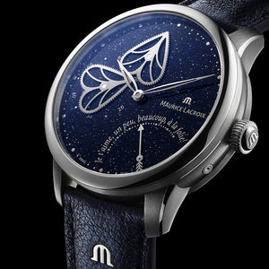 Maurice Lacroix Masterpiece Embrace Manufaktur | MP6068-SS001-430-1 | Damen-Armbanduhr | Automatik | Schweizer Kaliber | Saphirglas | Aventurinblaues Zifferblatt mit Diamanten | Lederband blau | NEU OVP. mit Box & Garantiekarte