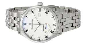 Maurice Lacroix Masterpiece Réserve de Marche MP6807-SS002-112-1 Automatik Herren-Armbanduhr mit Edelstahl-Band Gangreserveanzeige Datumsanzeige Swiss Made NEU OVP. mit Box Papiere Anleitung Garantiekarte 2 Jahre Hersteller-Garantie