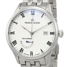 Laden Sie das Bild in den Galerie-Viewer, Maurice Lacroix Masterpiece Réserve de Marche MP6807-SS002-112-1 Automatik Herren-Armbanduhr mit Edelstahl-Band Gangreserveanzeige Datumsanzeige Swiss Made NEU OVP. mit Box Papiere Anleitung Garantiekarte 2 Jahre Hersteller-Garantie