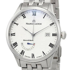 Maurice Lacroix Masterpiece Réserve de Marche MP6807-SS002-112-1 Automatik Herren-Armbanduhr mit Edelstahl-Band Gangreserveanzeige Datumsanzeige Swiss Made NEU OVP. mit Box Papiere Anleitung Garantiekarte 2 Jahre Hersteller-Garantie