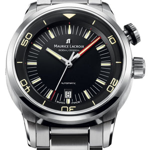 Maurice Lacroix Pontos S Diver PT6248-SS002-330-1 Automatik Herren Taucher Uhr Wasserdicht bis 600 Meter NEU OVP. mit Box Papiere 2 Jahre Hersteller-Garantie