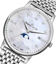 Laden Sie das Bild in den Galerie-Viewer, Maurice Lacroix Eliros Moonphase EL1096-SS002-170-1 Mother-of-Pearl Diamonds  | Damen Uhr Edelstahl Perlmutt Diamanten Zifferblatt