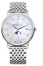 Laden Sie das Bild in den Galerie-Viewer, Maurice Lacroix Eliros Moonphase EL1096-SS002-170-1 Mother-of-Pearl Diamonds  | Damen Uhr Edelstahl Perlmutt Diamanten Zifferblatt