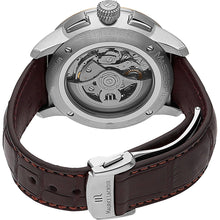 Laden Sie das Bild in den Galerie-Viewer, Maurice Lacroix Masterpiece Skeleton Chronograph MP6028-PS101-090-3 | Herren Automatik Uhr | Stahl-Roségold | Skeleton Dial | Lederband braun | Swiss Made | NEU OVP | 2 Jahre Hersteller-Garantie