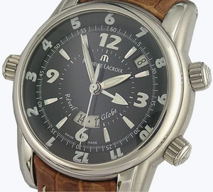 Maurice Lacroix Masterpiece Réveil Globe Ref. MP6388-SS001-330 | Automatik Herren-Armbanduhr | Alarm GMT Datum | NEU OVP | Swiss Made Automatik | 2 Jahre Garantie