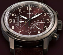 Laden Sie das Bild in den Galerie-Viewer, Timex Waterbury IQ Linear Chrono TW2R69200 Intelligent Quartz Herren-Armbanduhr mit Stoppuhr 24h Datumsanzeige NEU OVP. mit Box Papiere Anleitung Garantiekarte und 2 Jahre Hersteller-Garantie