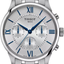 Laden Sie das Bild in den Galerie-Viewer, Tissot Chemin des Tourelles T139.462.11.038.00 | Automatic Chronograph Herrenuhr 42 mm | ETA Valjoux A05.231 | Gangreserve 68h | Edelstahl | Saphirglas | Zifferblatt silber | Swiss Made | NEU OVP mit Box &amp; Papiere