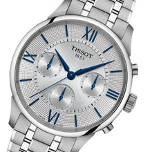 Laden Sie das Bild in den Galerie-Viewer, Tissot Chemin des Tourelles T139.462.11.038.00 | Automatic Chronograph Herrenuhr 42 mm | ETA Valjoux A05.231 | Gangreserve 68h | Edelstahl | Saphirglas | Zifferblatt silber | Swiss Made | NEU OVP mit Box &amp; Papiere