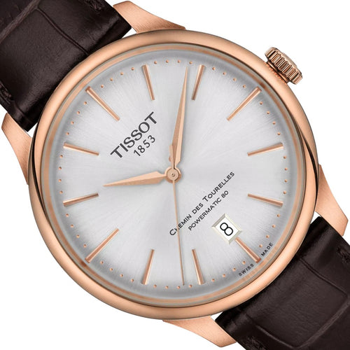 Tissot Chemin des Tourelles Powermatic 80 T139.807.36.031.00 | Automatik Herrenuhr 39 mm | 80h Gangreserve | Roségold | Saphirglas | Swiss Made | NEU & OVP