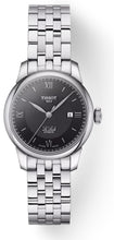 Laden Sie das Bild in den Galerie-Viewer, Tissot Le Locle Automatic Lady | T006.207.11.058.00 | Damenuhr Classic | 29mm Schwarz Guilloché | ETA 2671 Automatik Swiss Made | Saphirglas | Sichtglasboden | Edelstahlband Schmetterlings-Faltschließe | NEU OVP Box Papiere 2 Jahre Garantie