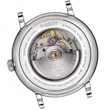 Laden Sie das Bild in den Galerie-Viewer, Tissot Carson Premium Powermatic80 T122.407.16.043.00 Herren-Armbanduhr Swiss Made ETA Automatik 80 Stunden Gangreserve Saphirglas Lederband blau Zifferblatt blau mit Box Papiere Garantiekarte 2 Jahre Hersteller-Garantie
