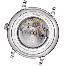 Laden Sie das Bild in den Galerie-Viewer, Tissot Carson Premium Powermatic80 T122.407.16.043.00 Herren-Armbanduhr Swiss Made ETA Automatik 80 Stunden Gangreserve Saphirglas Lederband blau Zifferblatt blau mit Box Papiere Garantiekarte 2 Jahre Hersteller-Garantie