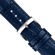 Laden Sie das Bild in den Galerie-Viewer, Tissot Carson Premium Powermatic80 T122.407.16.043.00 Herren-Armbanduhr Swiss Made ETA Automatik 80 Stunden Gangreserve Saphirglas Lederband blau Zifferblatt blau mit Box Papiere Garantiekarte 2 Jahre Hersteller-Garantie