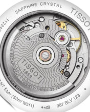 Laden Sie das Bild in den Galerie-Viewer, Tissot Carson Premium Powermatic80 | T122.407.16.031.00 | Herrenuhr | Swiss Made Automatik | 80h Gangreserve | Saphirglas | Lederband braun | Zifferblatt silber | NEU OVP mit Box &amp; Garantiekarte