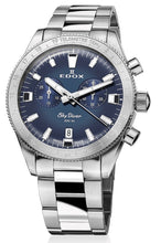 Laden Sie das Bild in den Galerie-Viewer, Edox Skydiver | 10116-3-BUIDN | Chronograph Herren Uhr Ø 40 mm | Edelstahl Saphirglas 300m Swiss Made | Limited + Lederband | NEU OVP Box Papiere 2 Jahre Garantie